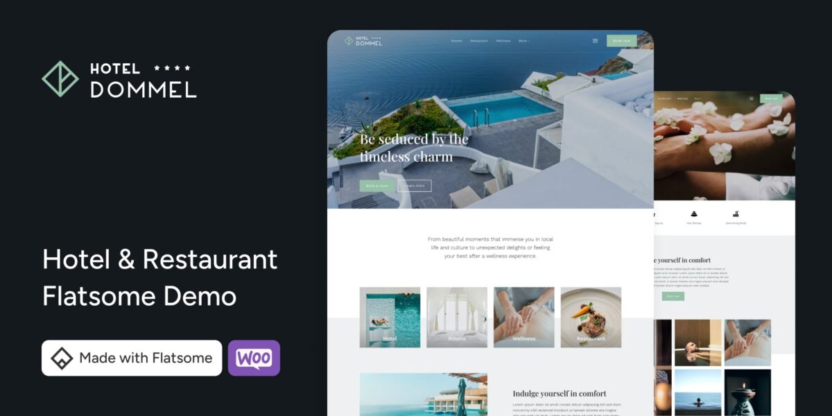 Dommel - Hotel Restaurant Demo - Flatsome WooCommerce Theme