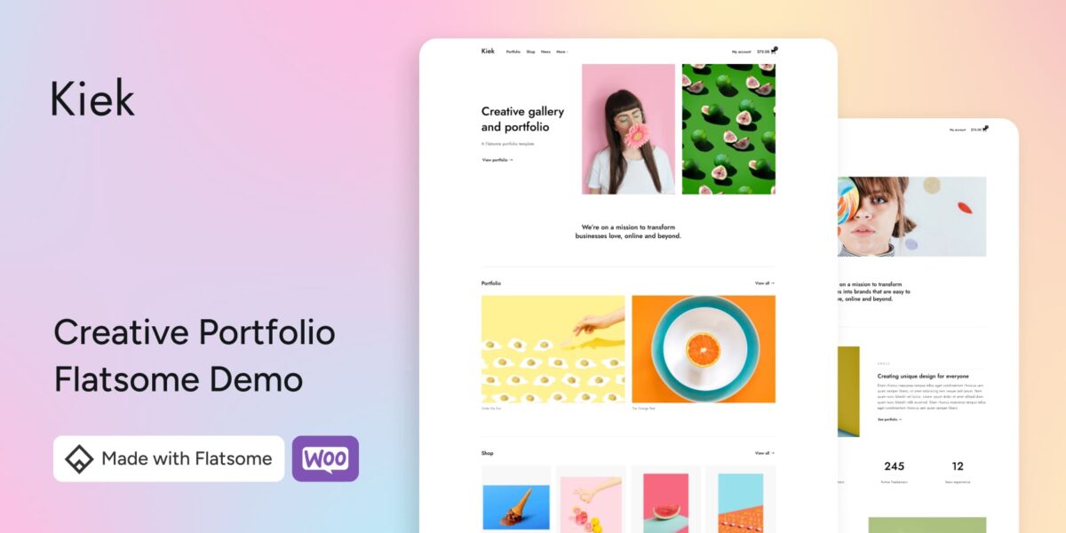Kiek - Creative Portfolio Demo - Flatsome WooCommerce Theme